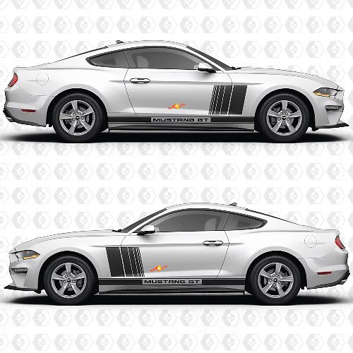 GT Seitentür Streifen Renn-Decals Aufkleber für Ford Mustang GT 2
