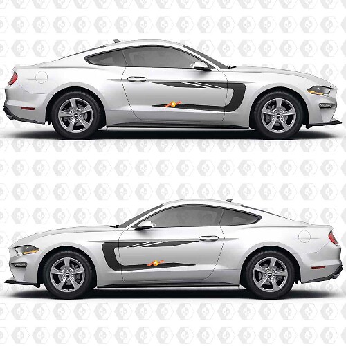 Racing Style Türstreifen Vinylaufkleber für Musclecar Mustang