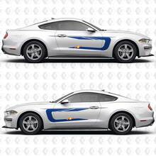 Racing Style Türstreifen Vinylaufkleber für Musclecar Mustang_2