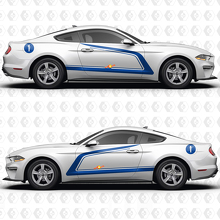 Seitenstreifen Racing Decals Aufkleber für Ford Mustang
 2