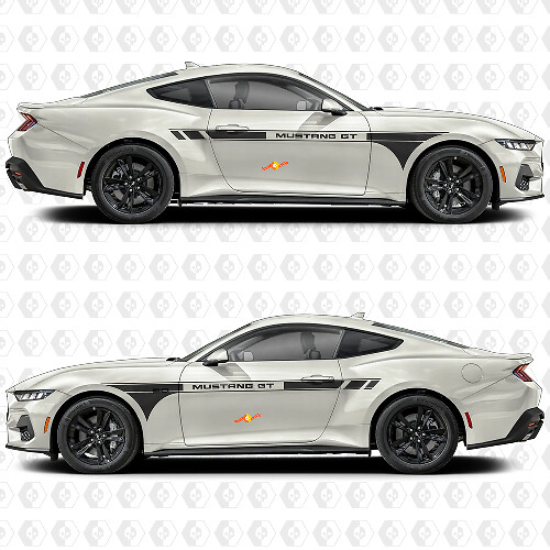 Mustang GT Seitentürstreifen Renn-Decals Aufkleber für Ford Mustang GT
 1