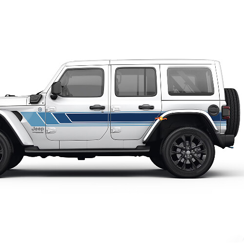 Seiten Retro Vintage Streifen Aufkleber Grafik Vinyl für Jeep Wrangler
 1