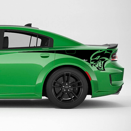 Hellcat Wildcat hinterer Kotflügel Seitenstreifen Vinyl-Aufkleber für Dodge Charger