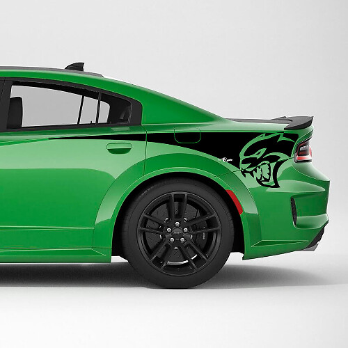 Hellcat SRT Heckviertel-Seitenstreifen-Vinyl-Aufkleber für Dodge Charger
