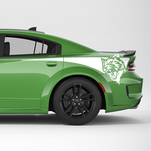 Hellcat Heckseitliche Kotflügelstreifen Vinyl-Aufkleber-Set für Dodge Charger_2