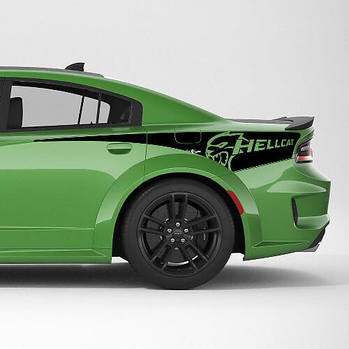 Hellcat SRT Heckviertel-Seitenstreifen-Vinylaufkleber für Dodge Charger 2
