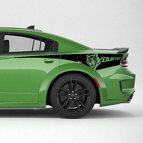 Hellcat Wildcat Kundenspezifisches Heckseitenabschnitt Streifen Vinyl-Aufkleber Kit für Dodge Charger
