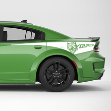 Hellcat Wildcat Kundenspezifisches Heckseitenabschnitt Streifen Vinyl-Aufkleber Kit für Dodge Charger_2