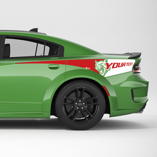 Hellcat Wildcat Rücksitz Seitlicher Streifen Vinyl Aufkleber Set für Dodge Charger_3