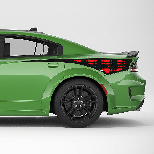 Hellcat Punkte 2 Farben Heckviertel Seitenstreifen Vinyl Aufkleber für Dodge Charger
