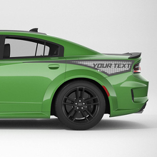 Benutzerdefinierter perforierter hinterer Seitenstreifen-Aufkleber-Kit für Dodge Charger_2