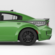 Hellcat Punkte 2 Farben Heckviertel Seitenstreifen Vinyl Aufkleber für Dodge Charger
 2