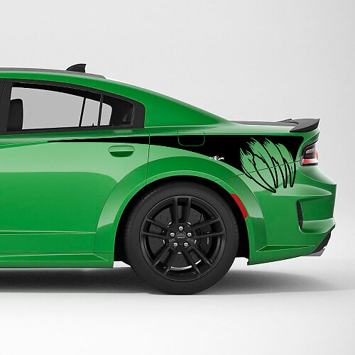 Kratzkrallen Heckviertel Seitenstreifen Vinylaufkleber für Dodge Charger
