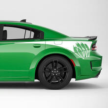 Kratzkrallen Heckviertel Seitenstreifen Vinylaufkleber für Dodge Charger
 2