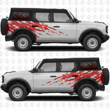 Schlamm-Spritz-Grafik Seiten-Vinyl-Aufkleber-Set für Musclecar-Pferd_2