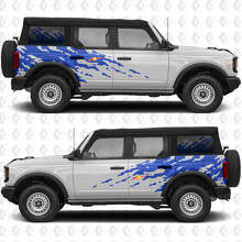 Schlamm-Spritz-Grafik Seiten-Vinyl-Aufkleber-Set für Musclecar-Pferd_3