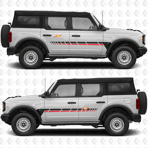 Twin Racing Seitenstreifen Vinyl-Aufkleber Set für Musclecar Pferd