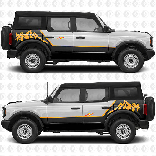 Mountain Style Streifen Seiten Vinyl Aufkleber Set für Musclecar Pferd