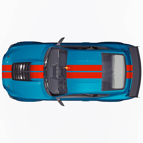 Duale Streifen Front Obere Hintere Vinyl-Aufkleber Set für Musclecar Musclecarmodel_1