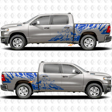 Side Doors Bedside Bull Splash Stickers Decals Graphics for Dodge RAM 1500 2500 3500 3