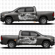 Punisher Skull Schlammspritzer Seiten-Vinylaufkleber für Dodge Ram 1500_3