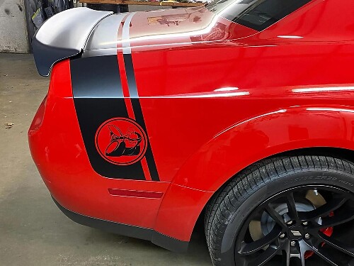 Scat Pack Style Heckklappen-Streifen Vinyl-Aufkleber-Kit für Dodge Challenger