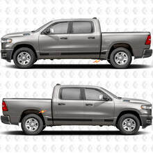 Custom Text Rocker Panel Side Doors Stripes Stickers Decals Graphics for Dodge RAM 1500 3