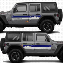 Mountain Style Seitenstreifen Vinyl Aufkleber Set für Jeep Wrangler_3