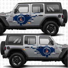 Campfire Side Doors Stripes Vinyl decal sticker fit Jeep Wrangler 3