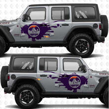 Camping Mountains Seiten-Tür Spritzschutz Vinyl Aufkleber Set für Jeep Wrangler 4-Türer_3