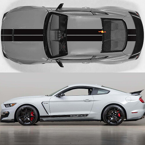 Racing Hauben- und Seitenstreifen Vinyl-Aufkleber-Set für Musclecar Musclecarmodel GT-H_1