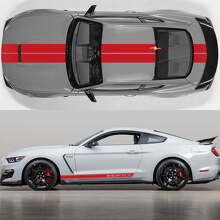Racing Hauben- und Seitenstreifen Vinyl-Aufkleber-Set für Musclecar Musclecarmodel GT-H_2