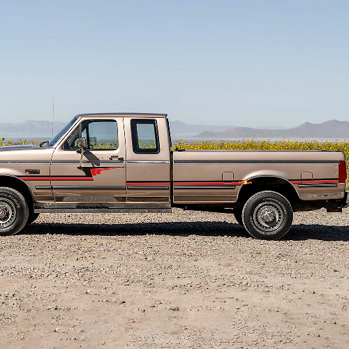 Retro Pin-Streifen-Streifen-Aufkleber-Kit - Seitenwand Vinyl-Aufkleber-Set Seiten-Designs für Ford F250 1992 Super Cab