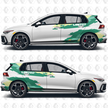 Personalisierbare Sport-Vinyl-Aufkleber mit Wunschtext für Volkswagen Golf GTI
 3