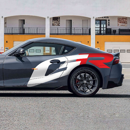 GR Logo Seiten Vinyl Aufkleber Sticker für Toyota Supra 2020-2026