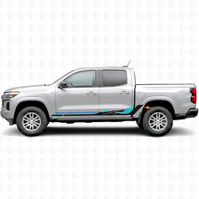 Retro Mountain Wave Tür- & Schweller-Vinylstreifen für Chevrolet Colorado 3. Generation 2023-2026_2