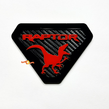 Raptor Edition Kotflügel-Embleme Heckklappen-Emblem 3D-Emblem Carbon-Hintergrund 9