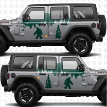 Berge Natur Yeti Sasquatch Seitentüren Streifen Vinyl Aufkleber für Jeep Wrangler 2