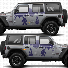Berge Natur Yeti Sasquatch Seitentüren Streifen Vinyl Aufkleber für Jeep Wrangler 3