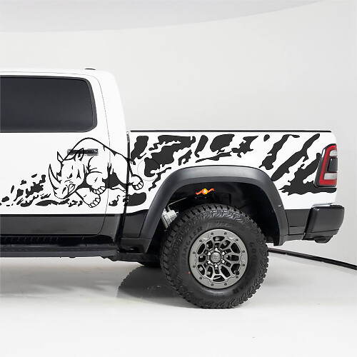 Rhino Splash Seitenbetten Vinyl-Aufkleber-Kit für Dodge RAM 1500 RHO_1
