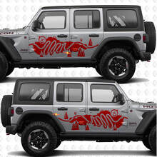 Trail Map Kompass Natur Seiten Vinyl Aufkleber Sticker für Jeep Wrangler_2