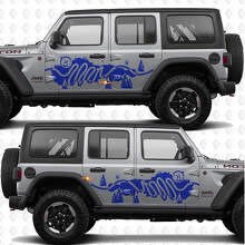 Trail Map Kompass Natur Seiten Vinyl Aufkleber Sticker für Jeep Wrangler_3