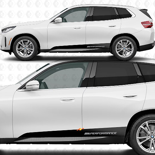Seitliche Türschwellerstreifen M Performance Aufkleberset für BMW X3 G45 1