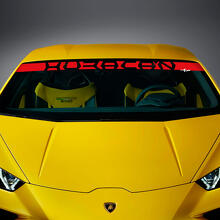 Windschutzscheiben-Streifen Vinyl-Aufkleber Grafik für Lamborghini Huracan Evo 3