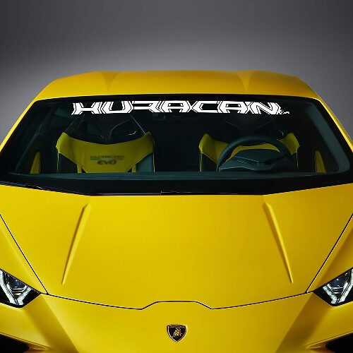 Windschutzscheiben-Beschriftungs-Vinyl-Aufkleber-Sticker-Grafiken für Lamborghini Huracan Evo 1