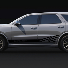 Individuelle Seitenaufkleber mit Schachbrett-Streifen aus Vinyl für Dodge Durango 2