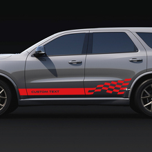 Individuelle Seitenaufkleber mit Schachbrett-Streifen aus Vinyl für Dodge Durango 3