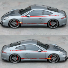 Seiten 911 Turbo 50 Jahre Grafik Heritage Design Streifen Kit Aufkleber Sticker für Porsche 911 991 3