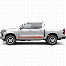 Benutzerdefinierter Text Rahmen Tür- & Schweller Vinylstreifen für Chevrolet Colorado 3. Generation 2023-2026_4