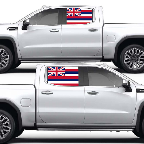 Hawaiianische Flagge Seitenfenster Farbiger Vinyl-Aufkleber für GMC Sierra 1